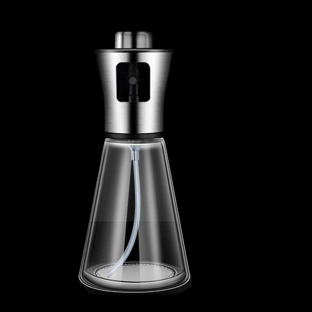 Glass Oil Spray Bottle Stainless Steel Oil Dispenser Bottle Glass Oil Sprayer  Household