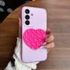 Чехол-присоска в форме сердца для Samsung Galaxy S26+,S26,S25+,S25 FE,S25,S24+,S24 FE,S24,S23 FE, полупрозрачный матовый, ударопрочный, мягкий, из ТПУ