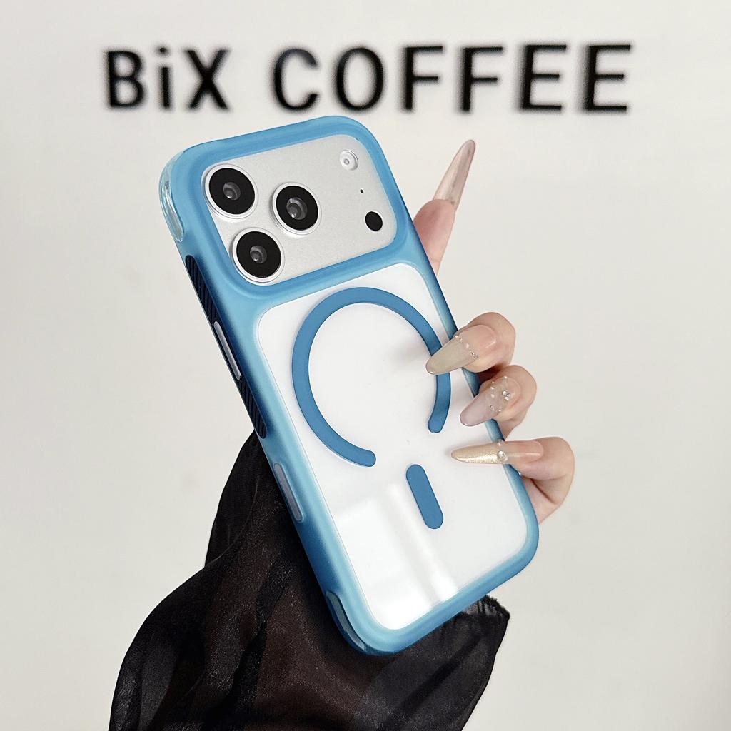 Foreign trade four-corner airbag magnetic mobile phone case is suitable for Apple 17PROMAX trend 17PRO high-end 16PRO.