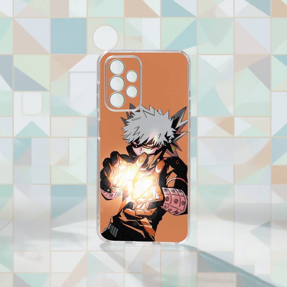 Cool B-Bakugo My H-Hero A-Academia Phone Case Transparent Silicone Soft For Samsung S25,S24,S21,S22,S23,S30,Ultra,S20,Plus,Fe