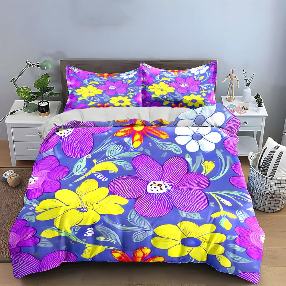 Vivid blooms dance dreamily. Bedding sets Duvet covers Pillowcases(1* Duvet Cover 2* Pillowcases without duvet insert)