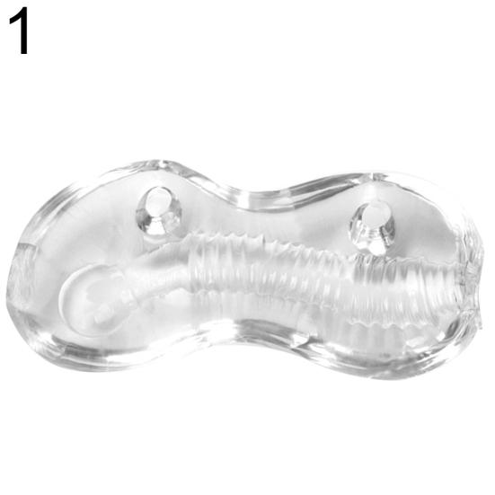 Transparent Soft Silicone Masturbator Aircraft Cup Men Penis Trainer Sex Toy