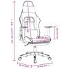 Gaming Chair with Footrest White and Black Faux Leather