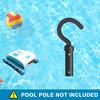 2 Pcs Pool Cleaner Hook Easy-to-Operate Pool Hooks for Poles Robotic Pool Cleaner Universal Hook Hanger Attaches To Telescopic Poles