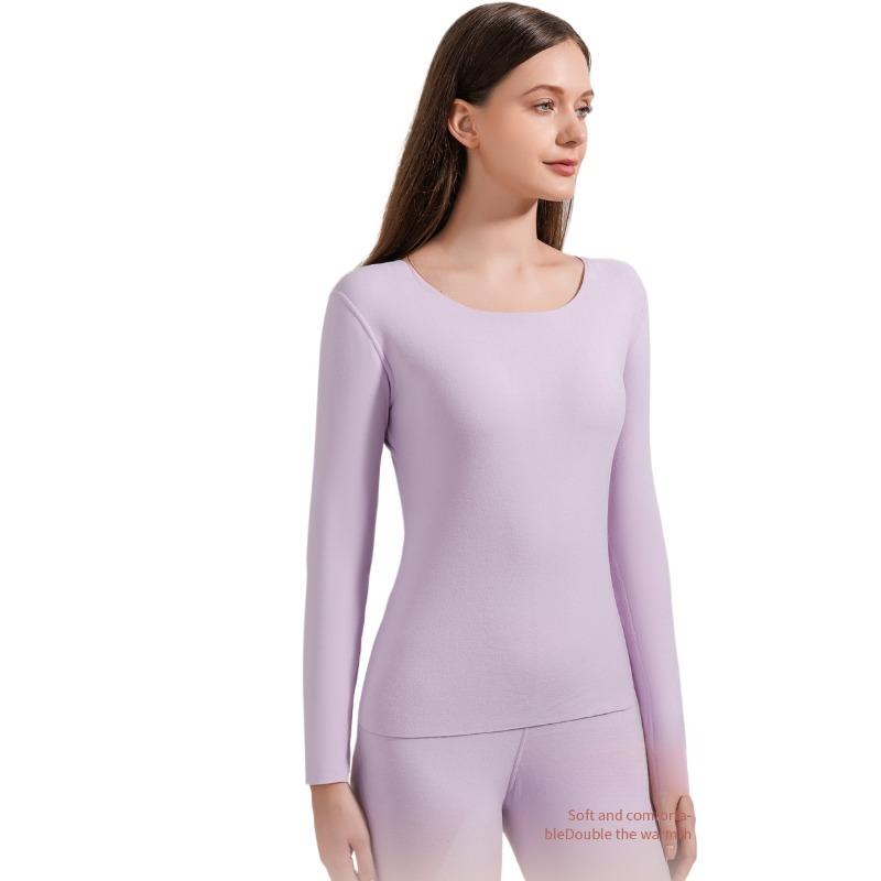 Женское термобелье Зимняя одежда Бесшовное толстое двухслойное теплое нижнее белье Женские термобелье Костюмы и комплекты