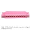 PATIKIL Clear Variety Translucent Harmonica 10 Holes Pink ABS Harp Mouth With PVC Box Musical Instrument Beginner Education Adult Professional