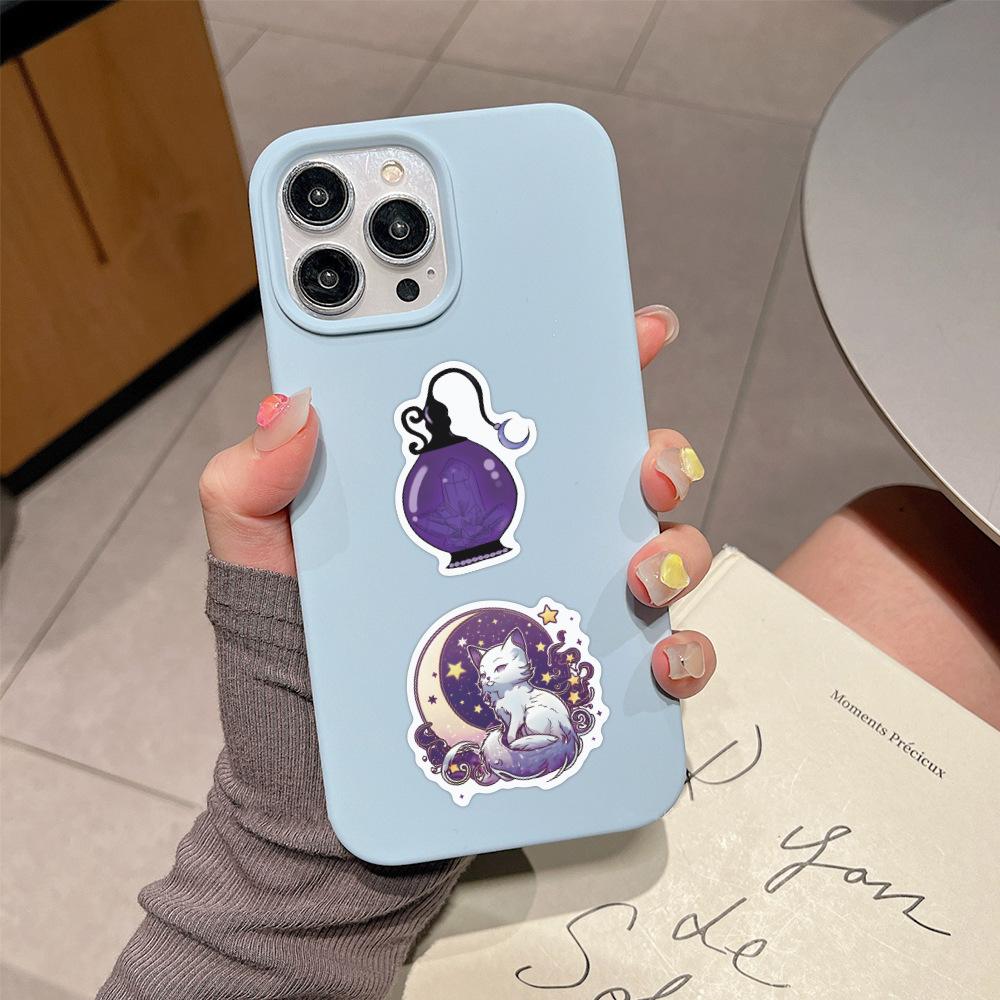 110 Фиолетовые Волшебные Лунные Дудл Наклейки Багаж DIY Водонепроницаемые Наклейки Декоративные Наклейки