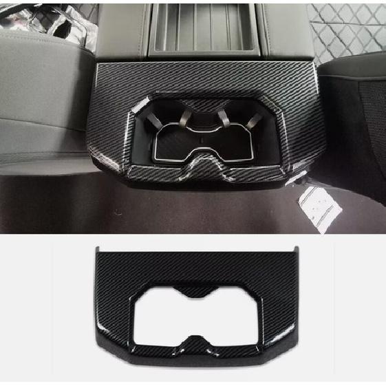 For Toyota Tundra -2025 Carbon Fiber Armrest Water Cup Holder Cover Trims