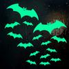 Halloween Bat Luminous Sticker Cartoon Sticker Foreign Trade Festival Haunted House Home Decoration Wall Fluorescent Sticker