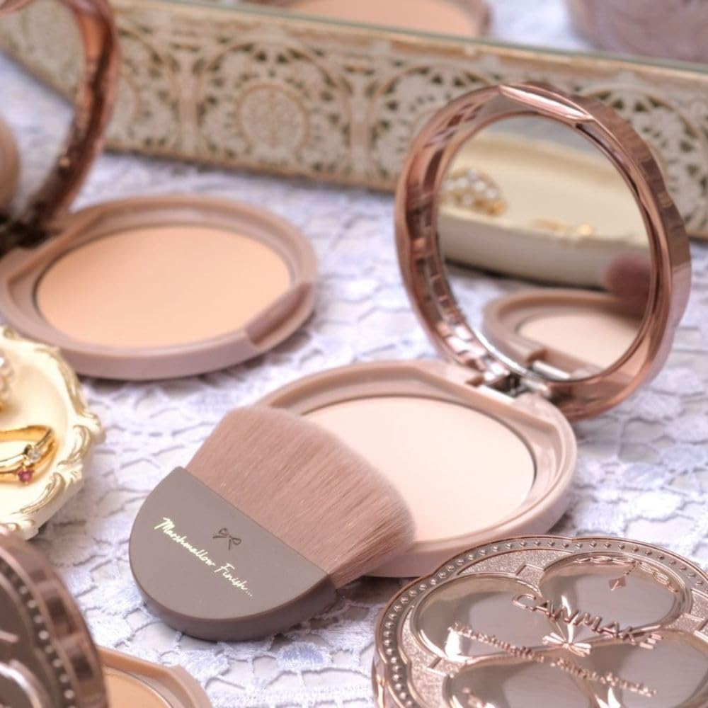 CANMAKE Marshmallow Finish Powder MB - матовая бежевая охра, 10 г | Стойкая фиксирующая пудра для безупречного матового покрытия