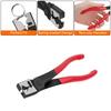 Hose Clamp Pliers, Heavy Duty Auto Clip Removal Tool for Car AC Repair & Motorcycle, R Type Handheld with Vise Pipe Clamp Kit