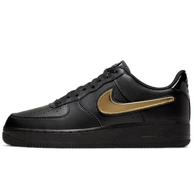 Кроссовки Air Force 1 Black Metallic Gold Removable Swoosh Pack CT2252-001