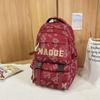 Bear Pattern Print Backpack With Nylon Construction Ergonomic Air Straps Cushion