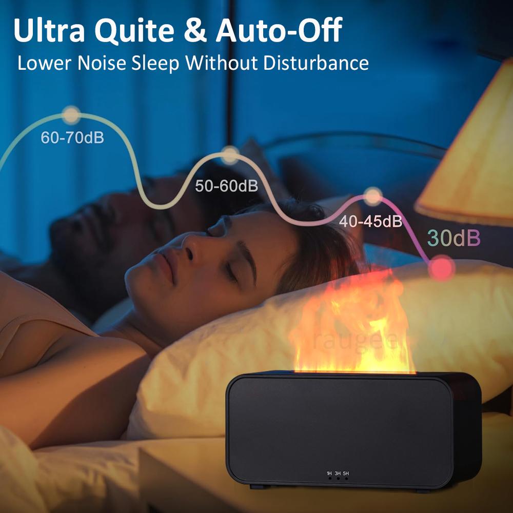 Flame Humidifier Aroma Diffuser Room Fragrance Diffuser for Home Essential Oil Diffuser Mini Fire Humidifier with Night Light