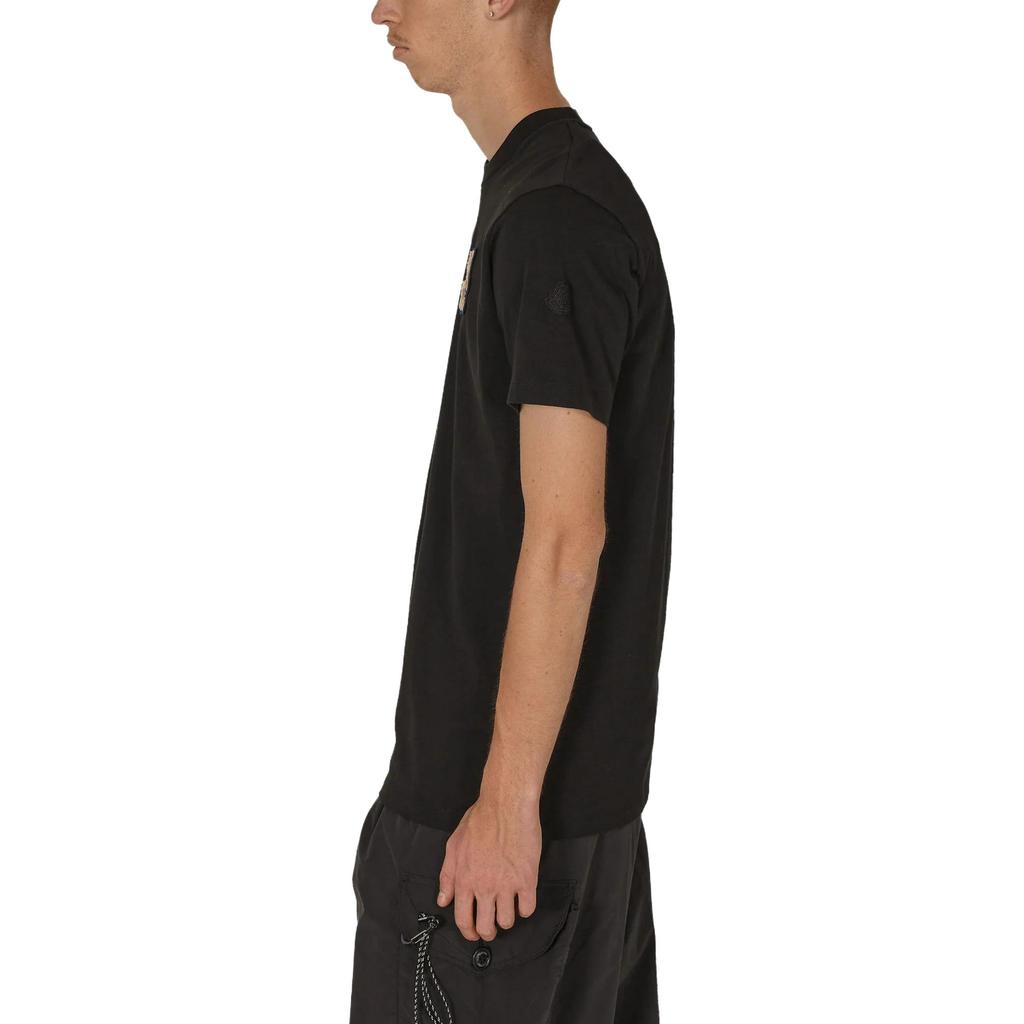 Moncler T-Shirts Men's Black Crew Neck Moderate 8C000378390T999