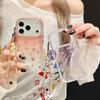 Чехол однотонный с блестящими звездами для iPhone 17/16 Pro Max/15/14