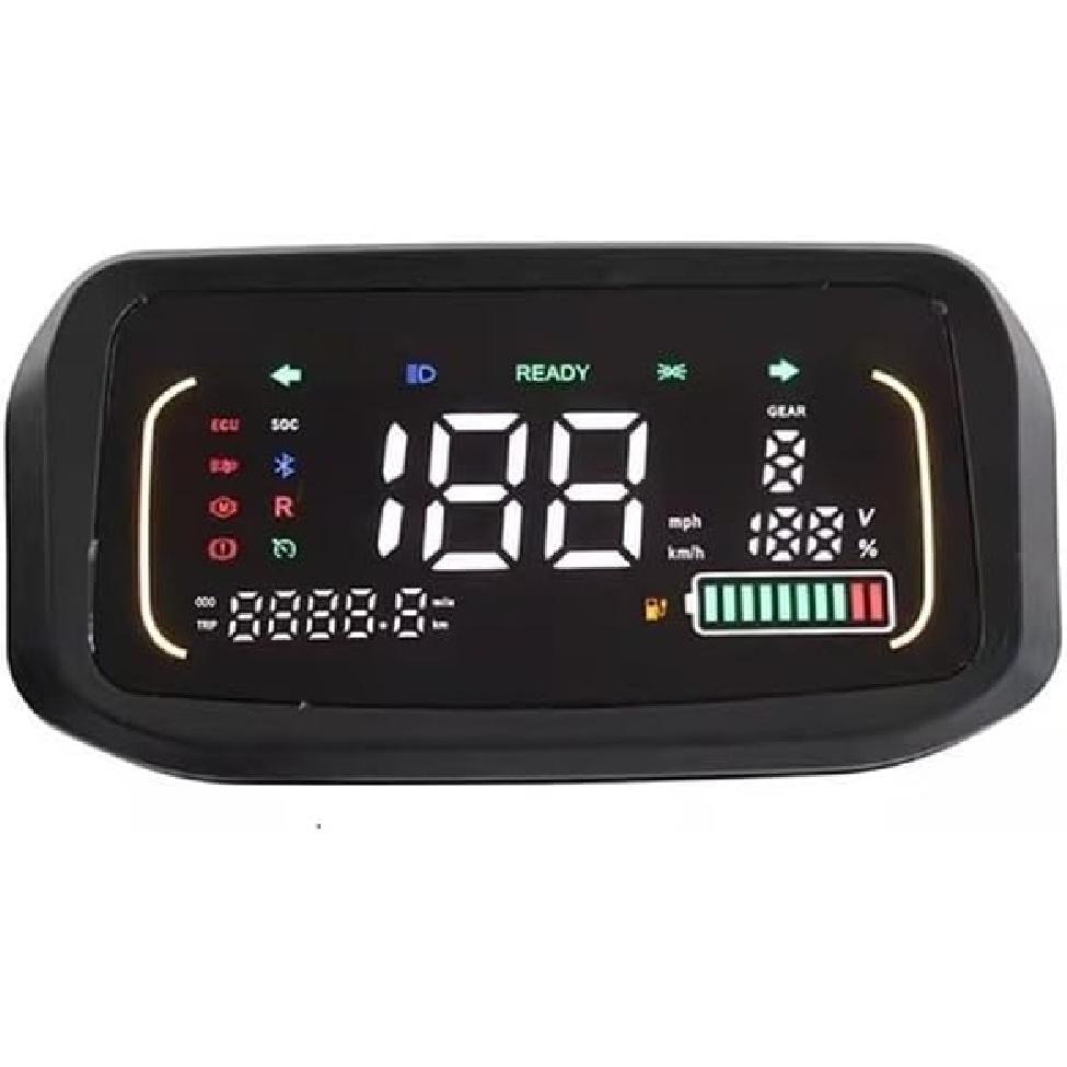 Odometer Digital Tachometer Motorcycle Colorful Display 48V 60V 72V Lithium Battery 1-LIN Communication for Votol and Fardriver Controller
