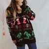 Autumn and Winter New Year Sweater Single Breasted V-neck Christmas Themed Knitted Sweater Cardigan 3607 EMA