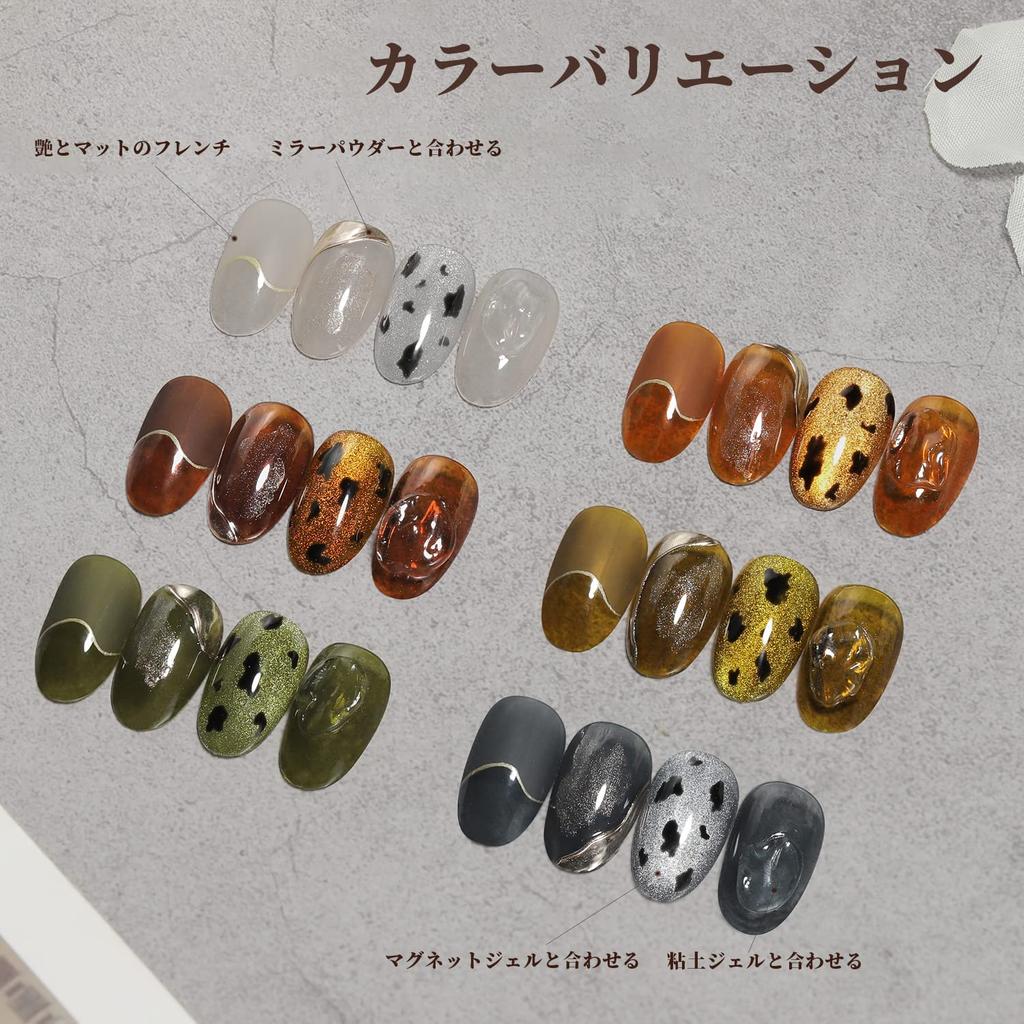 Gel Nails Coikaze Clear Color Transparent Dull Gel Nail Nail Gradient Tortoiseshell Nail 6 Color Set Gel, Color, Supplies, Gel, Nails, Transparency,