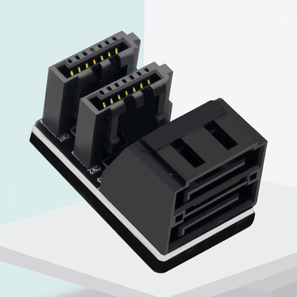 Угловой адаптер SATA 7Pin Plug and Play 2 SATA 7Pin Male to Female Конвертер для материнской платы настольного компьютера для SSD HDD