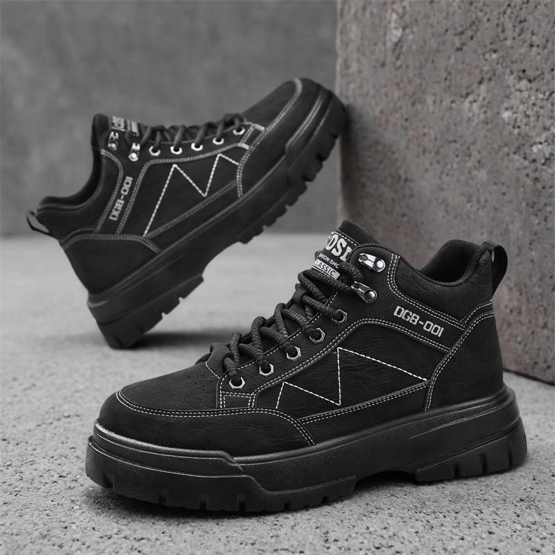 New Fashion Autumn And Winter Men's Low Top Martin Boots Students Male Boys Trending Soft Sole Work Shoes Labor Protection Martin Sneakers