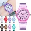 Women Transparent Silicone Wristwatch Student Clock Jelly Quartz Watch Candy Wrist Watch