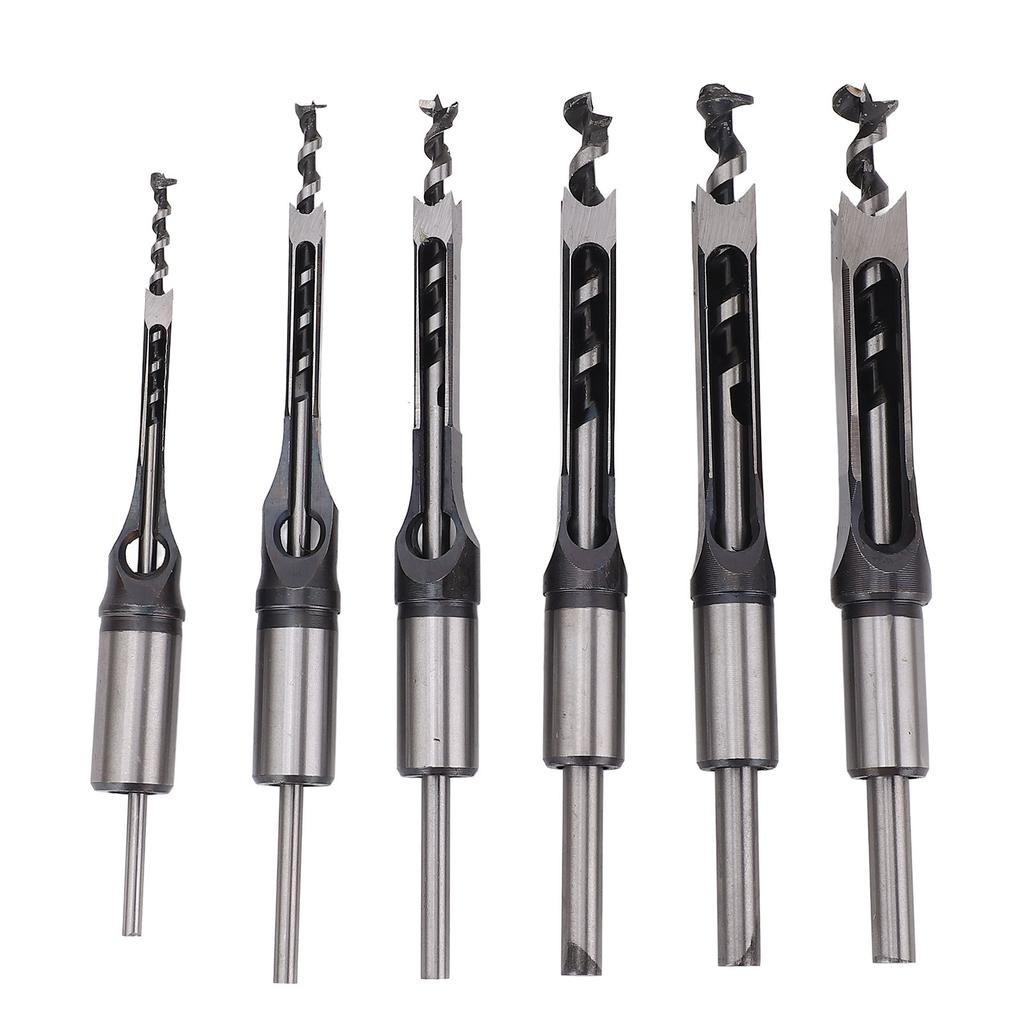 Square Hole Mortise Chisel Drill Bit HSS Accurate Hole Saw Mortising Chisel Drill Bit for