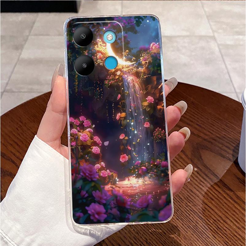 Для Tecno Spark Go 2023 BF7n Прозрачный Роскошный Милый Любовь Кролик Смешной Чехол для Телефона Tecno Spark Go (2023) Мягкий силиконовый чехол из ТПУ