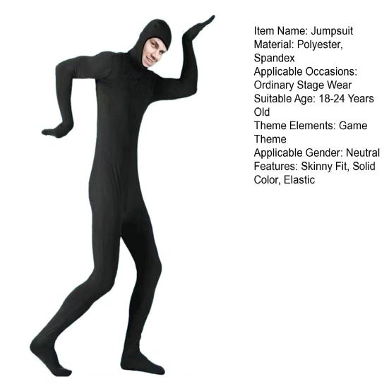 Комбинезон для выступления на сцене с застежкой-молнией, полный наряд, карнавал, Хэллоуин, косплей, обтягивающий комбинезон, ролевая фотостудия