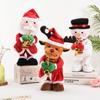 Christmas Electric Plush Toys Funny Gifts For Kids Christmas Decoration Electric Blowing Saxophone Santa Dancing Xmas Theme Elk
