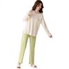 JOAE [Super Cool Series] Pure Cotton Women's Pajamas Autumn And Winter Pullover Long-Sleeve Long Pants Couple's Loungewear
