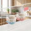 Large Capacity Ceramic Hamster Food Bowl Fixed Bowl Automatic Feeder  Small Pets