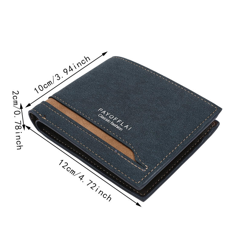 Винтажный мужской модный деловой короткий кошелек с отделениями для карт, многофункциональный мягкий держатель для кредитных карт из ПУ, кошельки, зажим для денег