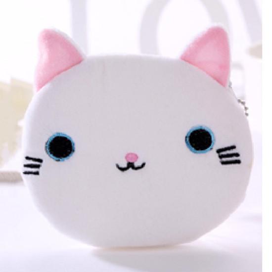 Kawaii Cat кошелек для денег, кошелек, милый кошелек для девочек, женский кошелек с героями мультфильмов, милые дети, сменный плюшевый мешочек для монет, карманный подарок