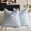 Nordic Solid Velvet Embroidered Plaid Throw Pillow Cover Luxury Showroom Velvet Sofa Cushion Case 45x45cm