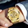 OLEVS 9920 Роскошные мужские часы с золотым полым циферблатом, автоматические механические наручные часы, водонепроницаемые светящиеся часы для мужчин, модные