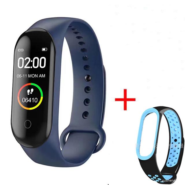 Водонепроницаемый M4 Смарт-часы Браслет Монитор артериального давления и сердечного ритма Смарт-браслет Фитнес-трекер Браслет для Android IOS