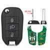PEUGEOT Remote Key 4A AES HU83 for 3008, 208, 308, 508, 5008, Expert, Partner (2017-2024)