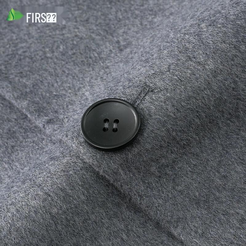 Мужское длинное двустороннее пальто из смесовой шерсти Shanshan