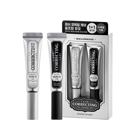 HOLIKA HOLIKA Уход для коррекции ресниц Медовый набор 01(Essential Serum x Black Serum) 9 мл x 2 шт.