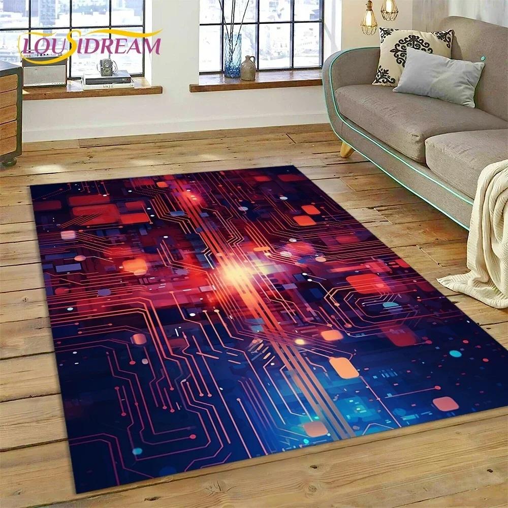 Печатная плата 3D Чип CPU Ковер Ковер для Спальни Гостиной Домашний Декор Дивана, Детская Игра Большой Декор Напольный Коврик Подарок