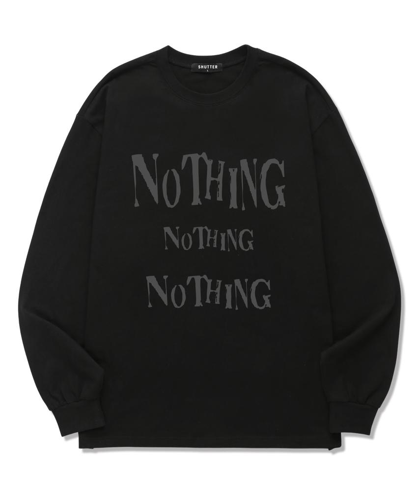 SHIRTER Ничего Шрифт Длинный рукав (Sls031) черный