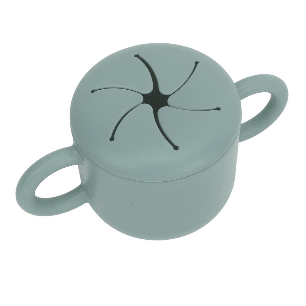 Детская силиконовая чашка для закусок, многоцелевая, безопасная, здоровая, портативная, с двумя ушками, детская чашка для закусок