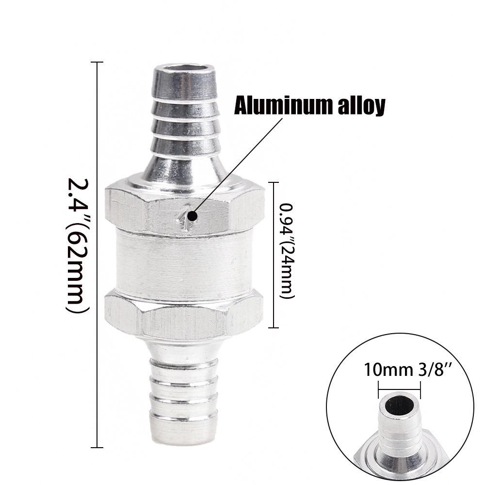 Aluminum Alloy Check Valve for Automotive Diesel Fuel Pipeline 6/8/10/12mm Sizes Available for Machinery