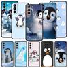 Cute Lovely Penguin Quality Phone Case For Samsung Galaxy S22 S20 FE S10 Plus S21 Ultra 5G S10E S9 S8 Note 10 Lite 20 Soft Cover