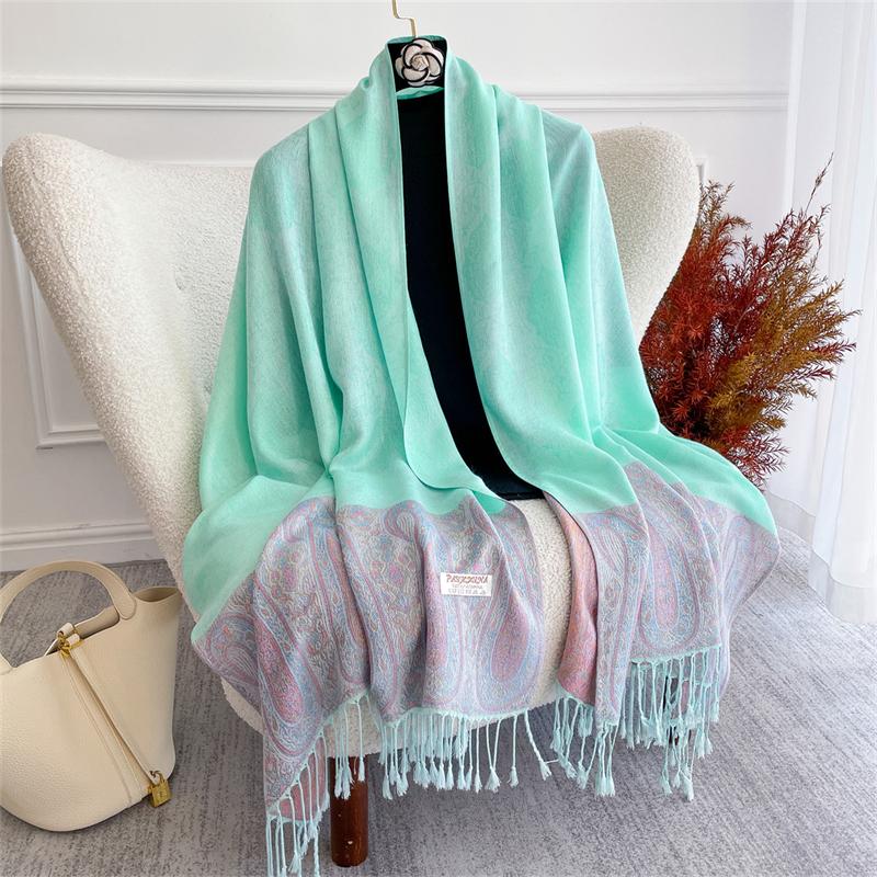 Luxury Brand Autumn Cashmere Pashmina Shawl Lady Wrap Warm Winter Scarves Design Print Female Foulard Hijab Stoles Scarf