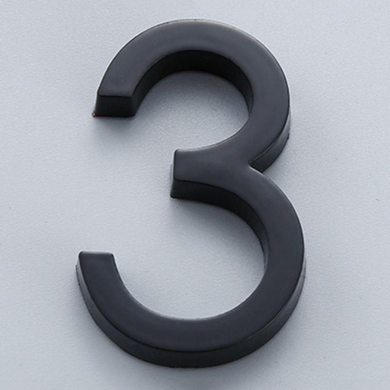 Модные наклейки-таблички с адресом, номерные таблички для отеля с гальваническим покрытием, 3D-знак для дома от 0 до 9, цифры для ворот, дверная табличка, номерная бирка, самоклеящаяся, для дома, ящика