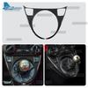 Real Soft Carbon Fiber Car Gear Shift Tricolor Trim Sticker For Abarth 595/695/595C/695C 2012-2015 For Fiat 500 2008-2015 AT MT