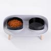 Двойные миски для кошек, кормушка с регулируемой высотой, поилка для домашних животных, кошек, миска для воды, приподнятая поилка, принадлежности для котят, кормушки для собак, блюдо