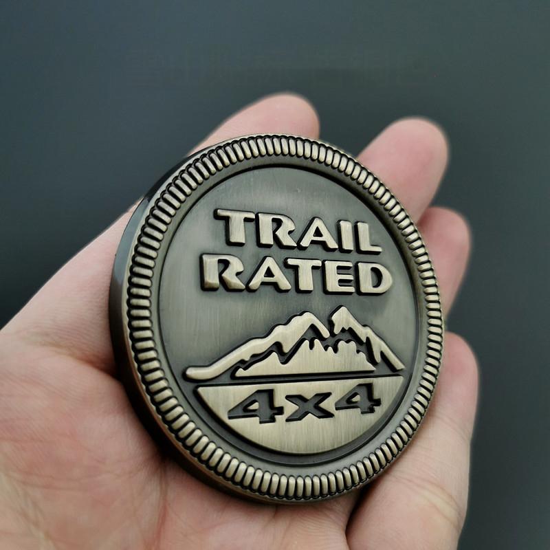Металлические наклейки с эмблемой 4X4 Trail Rated для Wrangler, Patriot, Grand Cherokee - Разные цвета